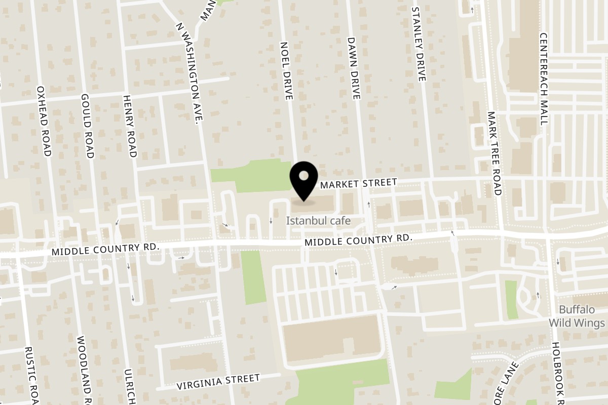 Map showing the location of Istanbul Cafe on 2139 Middle Country Rd in Centereach